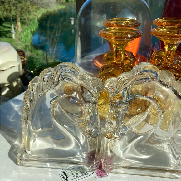 Federal Glass Horse Bookends - Picture 11 of 12